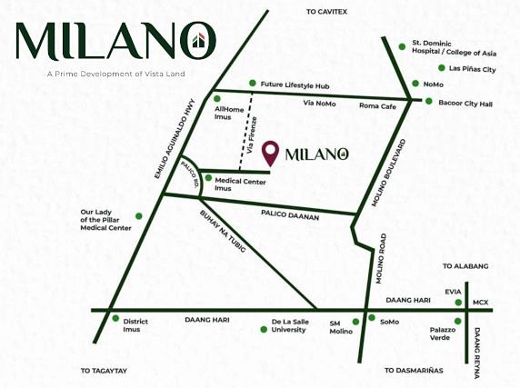 Milano Residences Condo for Sale in Bacoor near Las Pinas